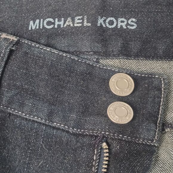 MICHAEL Michael Kors Jeans Y2K Low Rise Boot Cut Denim Stud Sausalito 10 New - Picture 6 of 14